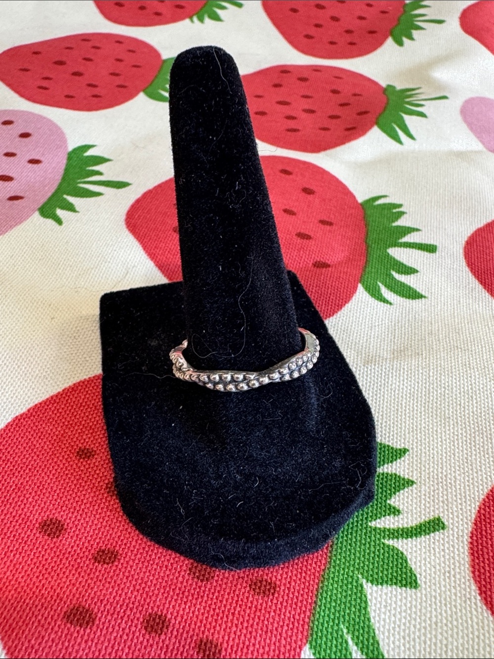 Sterling Silver Beaded Stackable Ring
